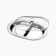 DOUBLE COMPARTMENT DISH WITH GLASS LID 
