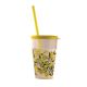 Snips / Plastic ( TUMBLER 500 ML + FLIP LID & STRAW LEMON )