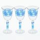 Cerve/Glass ( Charme Blue set 3 Goblets 260 ml )