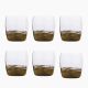 set 6 cups 410 ml Leaf Gold