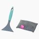 Hergo hob scraper & microfibre double use sponge set