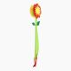 Flower Power bathroom back brush