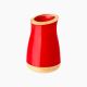 Ofuro tooth brush holder red