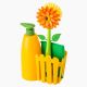 Flower Power Orange 3 piece sink caddy set