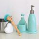 Dolls sink side set with soap dispenser Turquoise