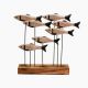 Wooden Fishs On Base 28 cm