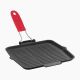 Grill Pan 21 x 30 cm with wire handle red silicon
