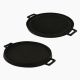 Round Griddle/Grill Plate 34 cm,Dual side, reversible,Integral Metal handles 