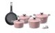 POTE Cookware Set 11 Pieces/Pink Marble