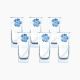 Sterling Indigo Flower Tumblers Set, 6 Pieces