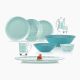 Fantasia Torquoise Dinnerware Set, 46 Pieces
