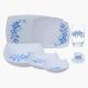 Blue Palm White Dinnerware Set, 44 Pieces