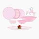 Fantasia Pink Dinnerware Set, 46 Pieces