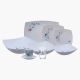 Quadrato White Eda Dinnerware Set, 44 Pieces