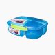 Triple Split Blue Lunch Box 2 litre