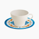 Ivory/DOVE Set 6 Cups With Plates